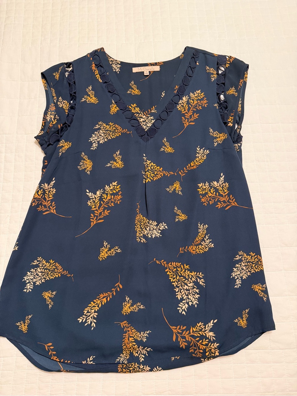 My Danielle Navy Fall Blouse